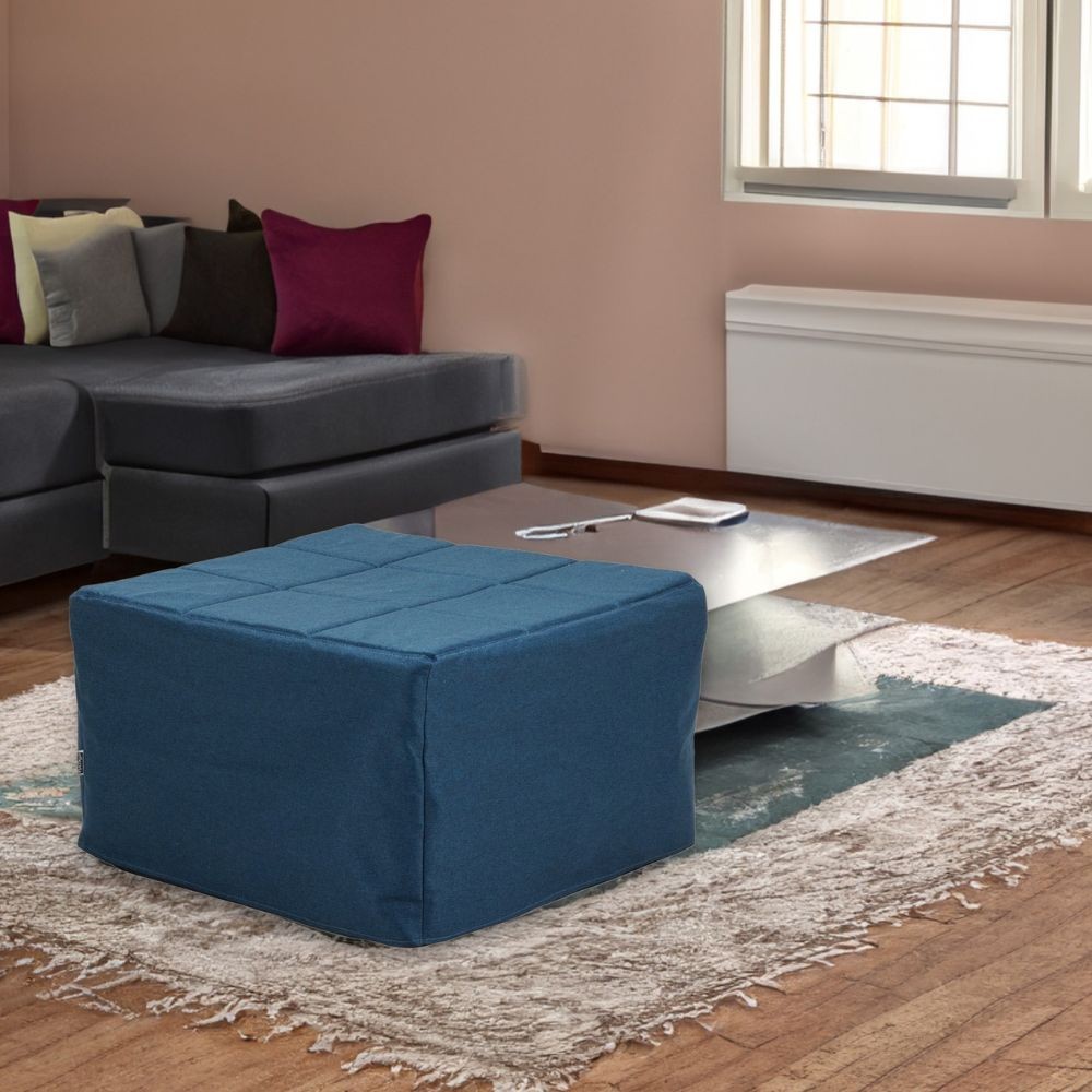 foto del prodotto effezeta italia pouf letto singolo pieghevole vega tessuto colore blu