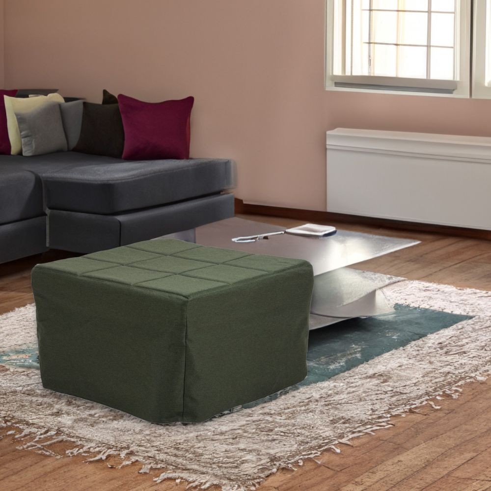 foto del prodotto effezeta italia pouf letto singolo pieghevole vega tessuto colore verde scuro