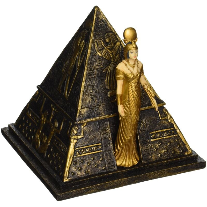 foto del prodotto egiziano d cor trinket egiziano dea iside piramide jewelry box statue egizie design toscano