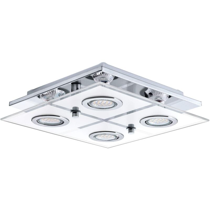 foto del prodotto eglo 30931 gu10 cromo, trasparente, bianco illuminazione da soffitto, energy efficient, metallo