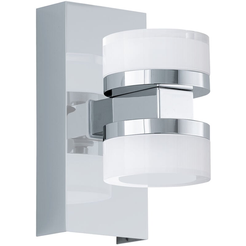 foto del prodotto eglo applique contemporanea romendo 1 acciaio cromo 2 luci led integrato 7,2w