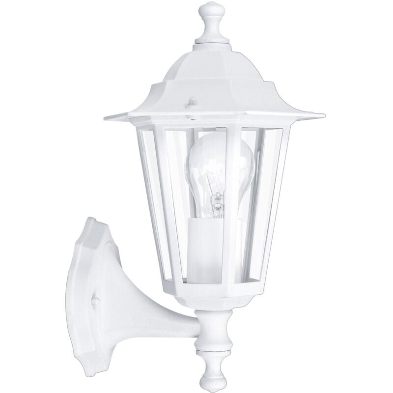 foto del prodotto eglo applique esterno classica laterna 5 alluminio bianco 1 luce e27
