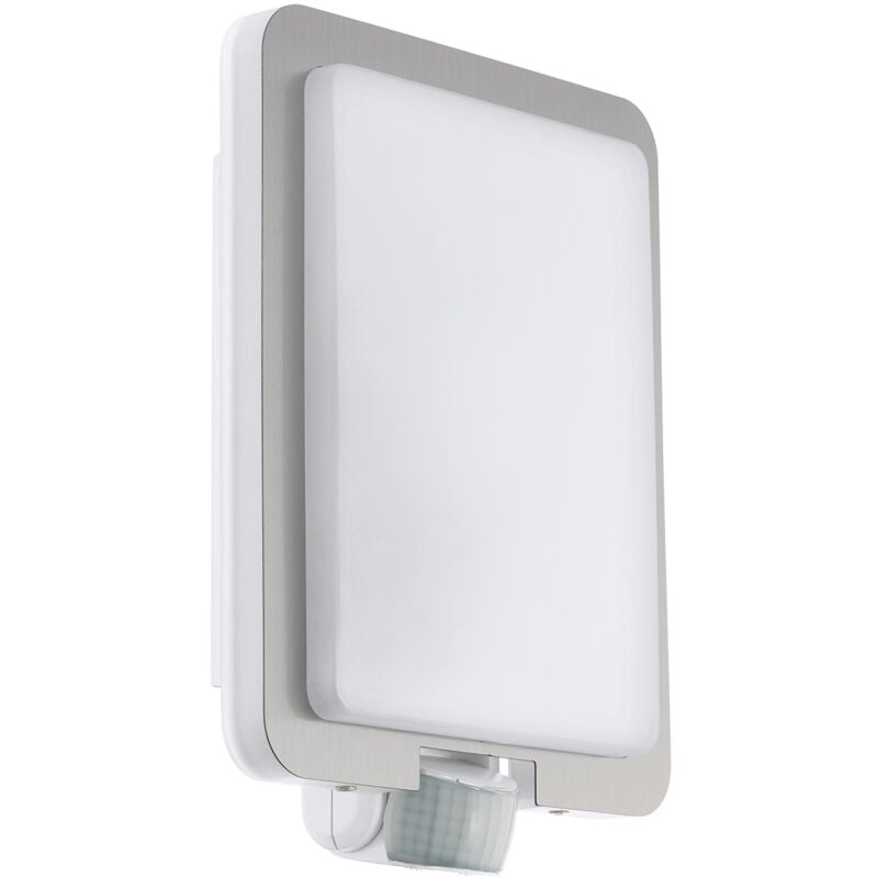 foto del prodotto eglo applique esterno classica mussotto acciaio e policarbonato bianco led