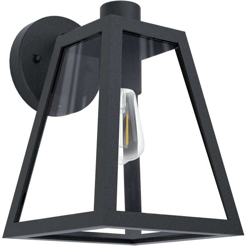 foto del prodotto eglo applique esterno contemporanea mirandola alluminio nero e27