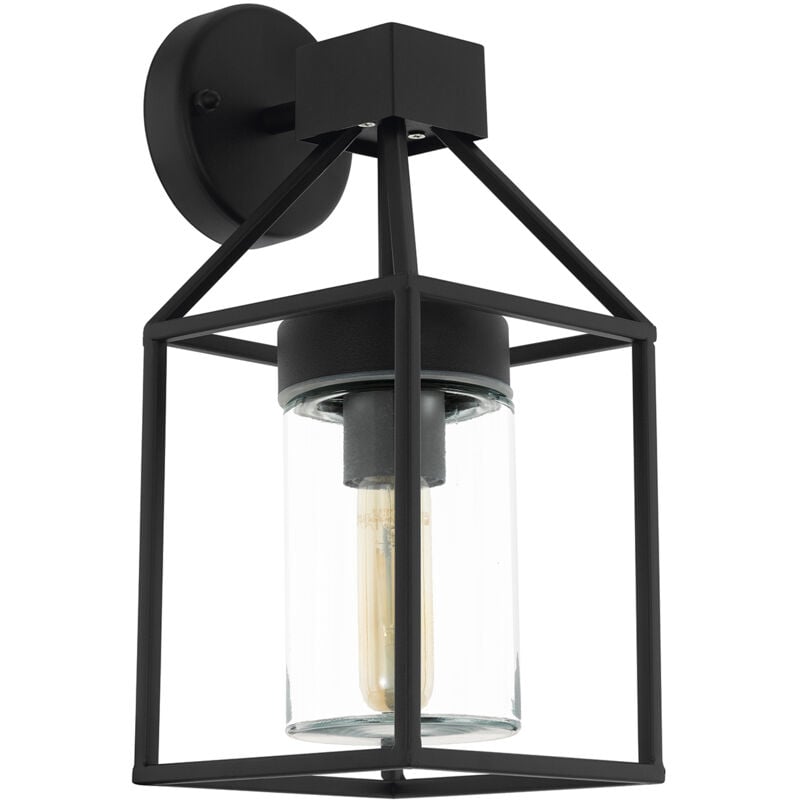 foto del prodotto eglo applique esterno contemporanea trecate metallo nero 1 luce e27