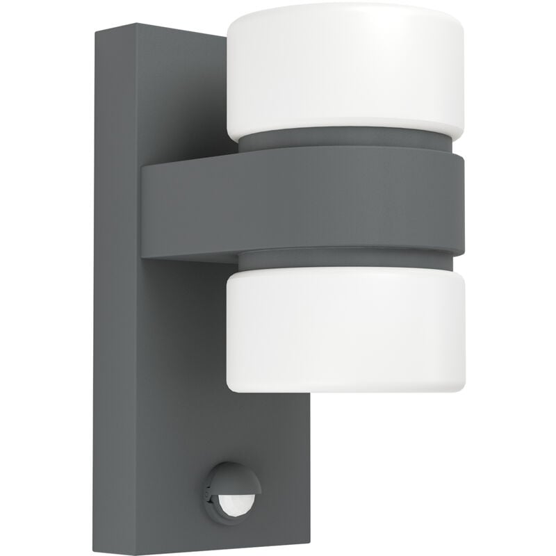 foto del prodotto eglo applique esterno moderna atollari alluminio grigio policarbonato bianco led
