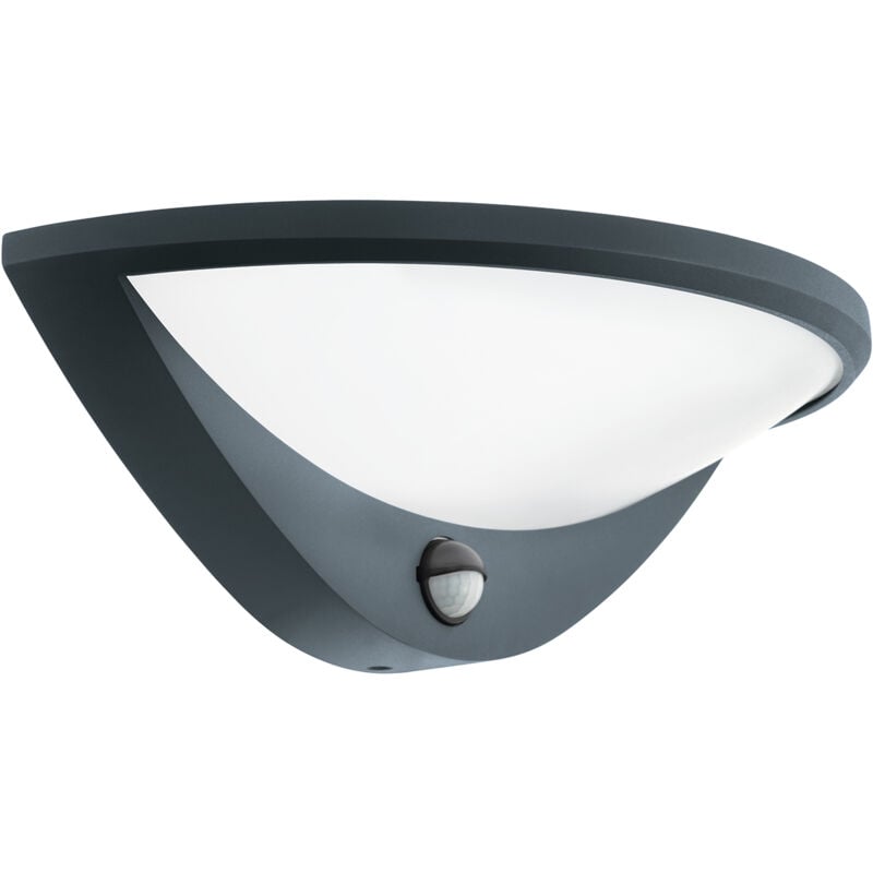foto del prodotto eglo applique esterno moderna belcreda alluminio grigio policarbonato bianco led