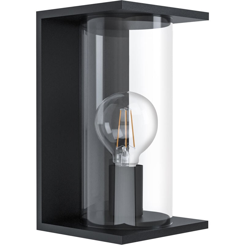 foto del prodotto eglo applique esterno moderna cascinetta metallo nero e27