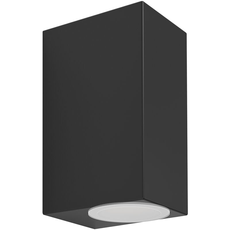 foto del prodotto eglo applique esterno moderna jabaga policarbonato nero e trasp 2 luce gu10