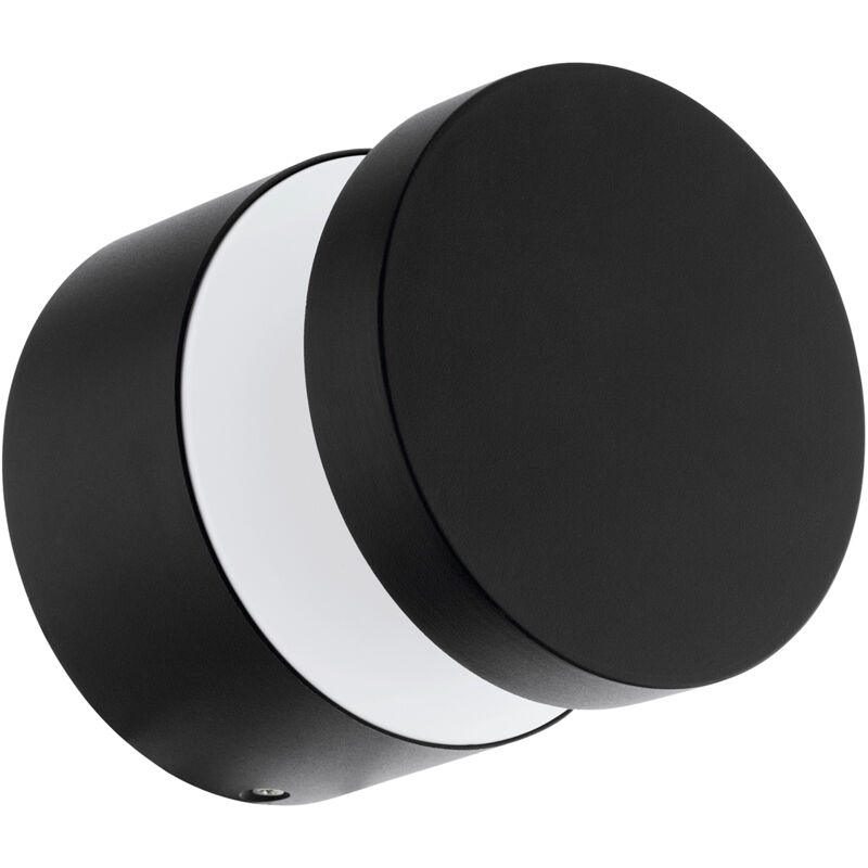 foto del prodotto eglo applique esterno moderna melzo alluminio nero policarbonato trasp led