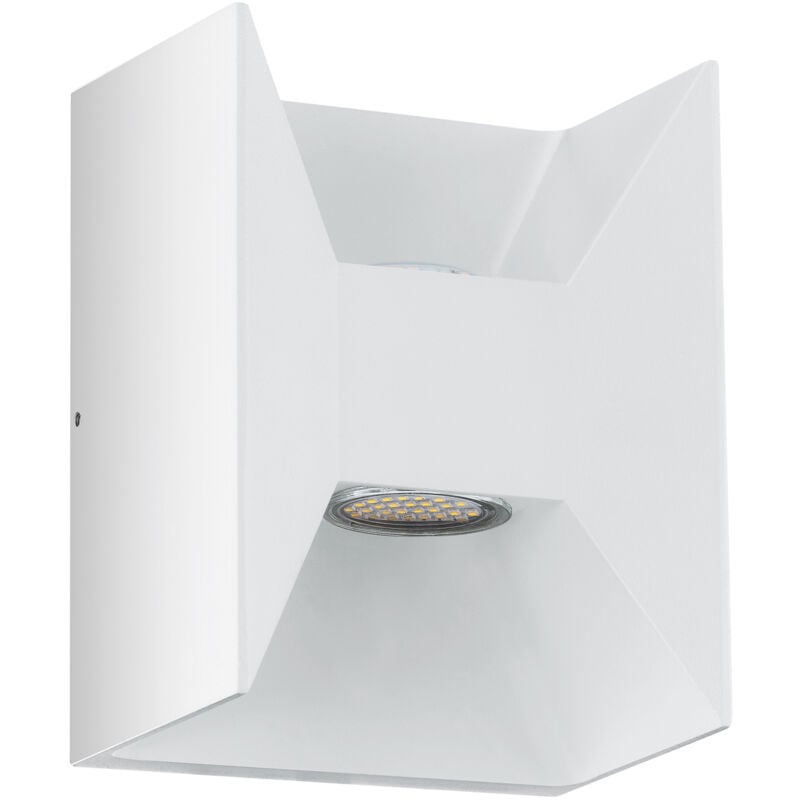 foto del prodotto eglo applique esterno moderna morino alluminio bianco led