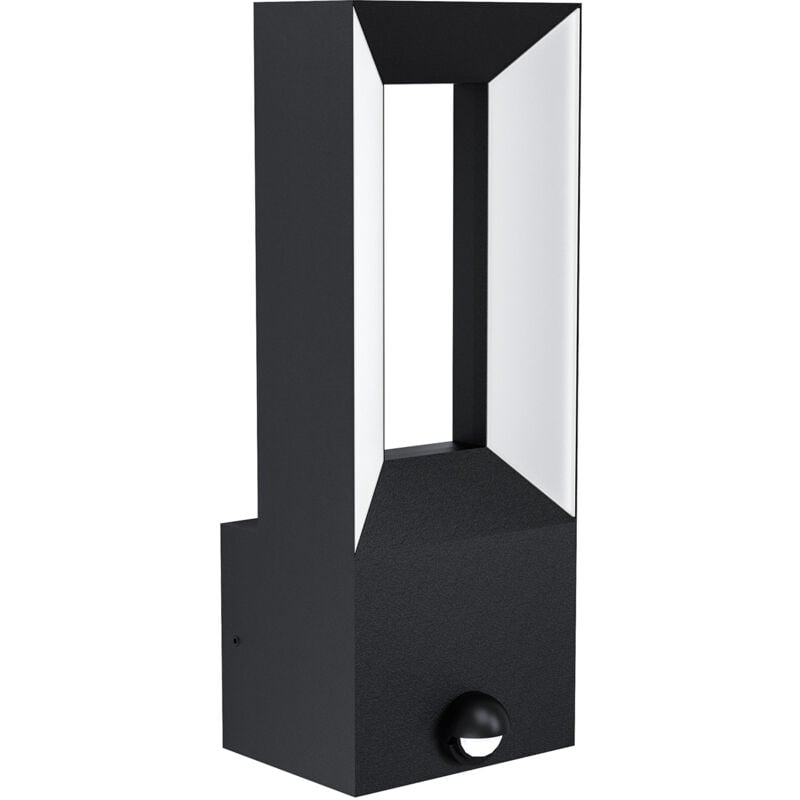 foto del prodotto eglo applique esterno moderna riforano alluminio nero led