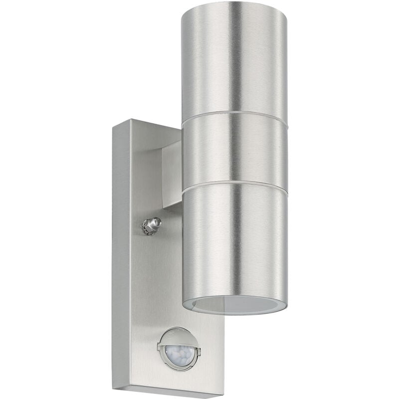 foto del prodotto eglo applique esterno moderna riga 5 acciaio argento vetro bianco gu10