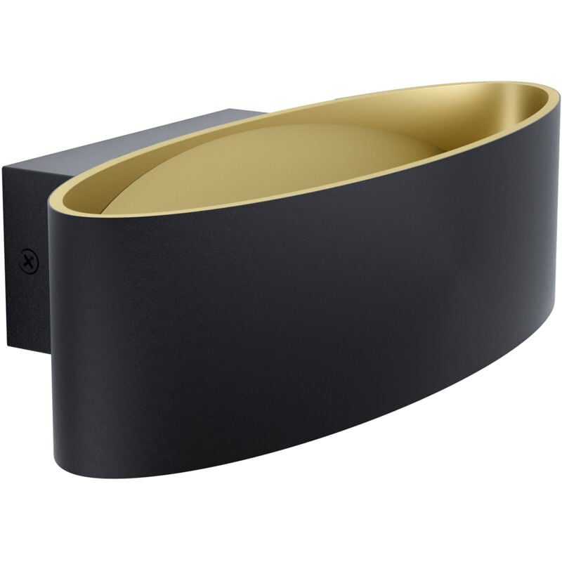 foto del prodotto eglo applique minimal maccacari alluminio nero luce led integrato 10w