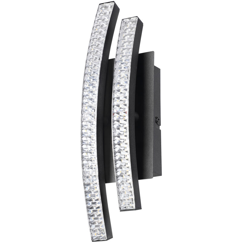 foto del prodotto eglo applique moderna lejias acciaio nero luce led integrato 8w
