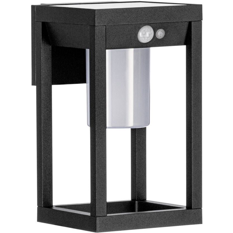 foto del prodotto eglo applique sensore esterno contemporanea martano alluminio nero led