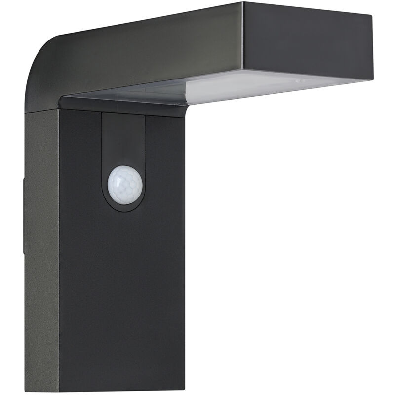 foto del prodotto eglo applique sensore esterno moderna baracconi alluminio nero e trasparente led