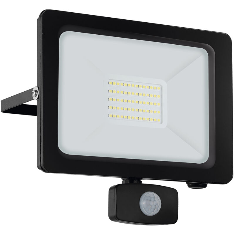 foto del prodotto eglo applique sensore esterno moderna faedo 3 alluminio nero led