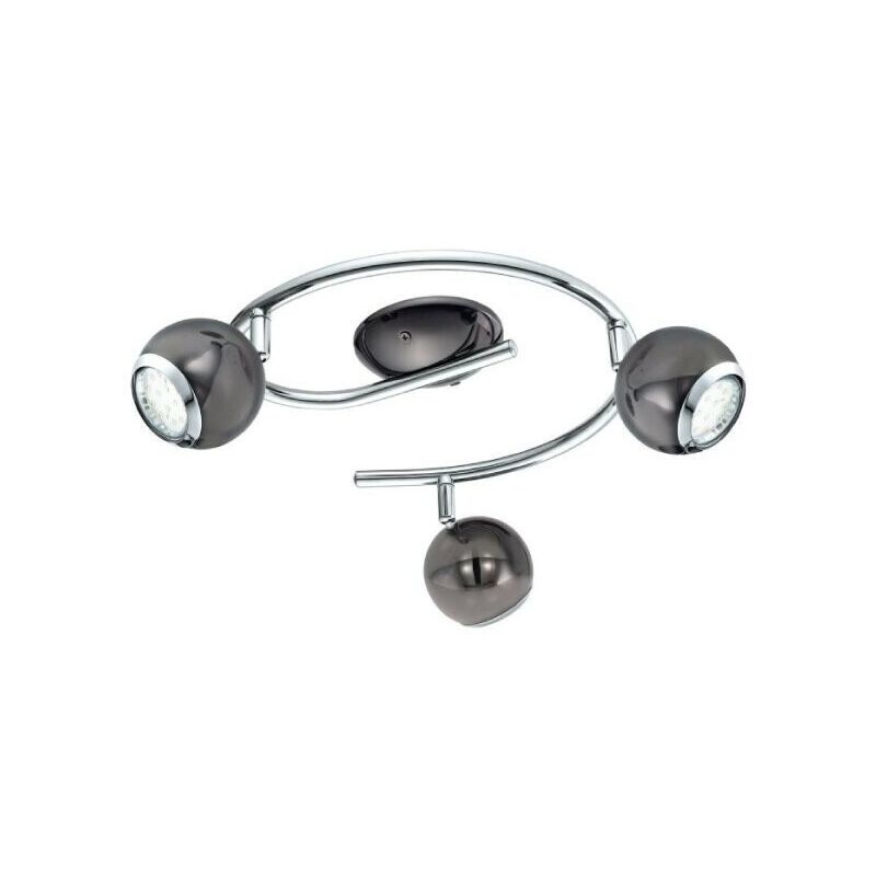 foto del prodotto eglo bimeda arco faretti led 3 luci 2,8w gu10 nickel nero cromo 31007