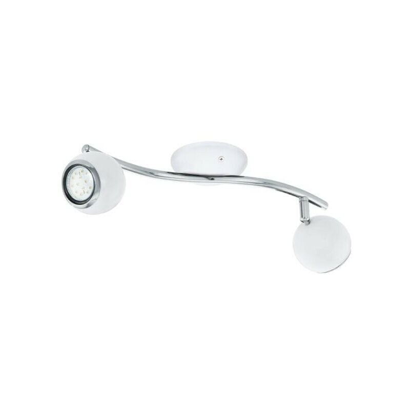 foto del prodotto eglo bimeda barra faretti led 2 luci 2,8w gu10 bianco cromo 31002