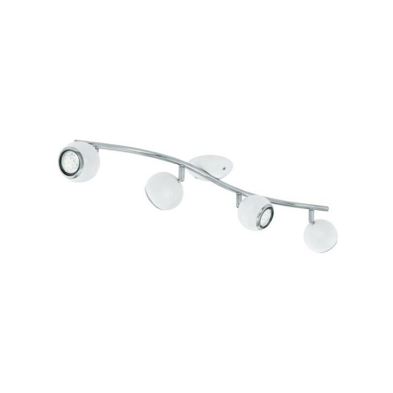 foto del prodotto eglo bimeda barra faretti led 4 luci 2,8w gu10 bianco cromo 31004