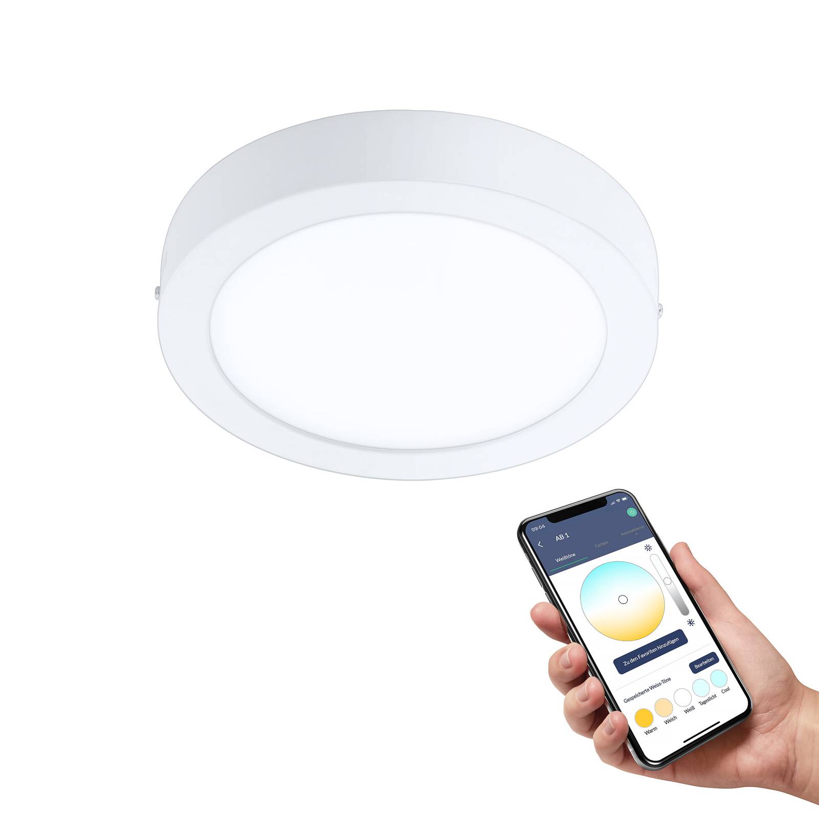 foto del prodotto eglo connect connect fueva z, 21 cm, bianco