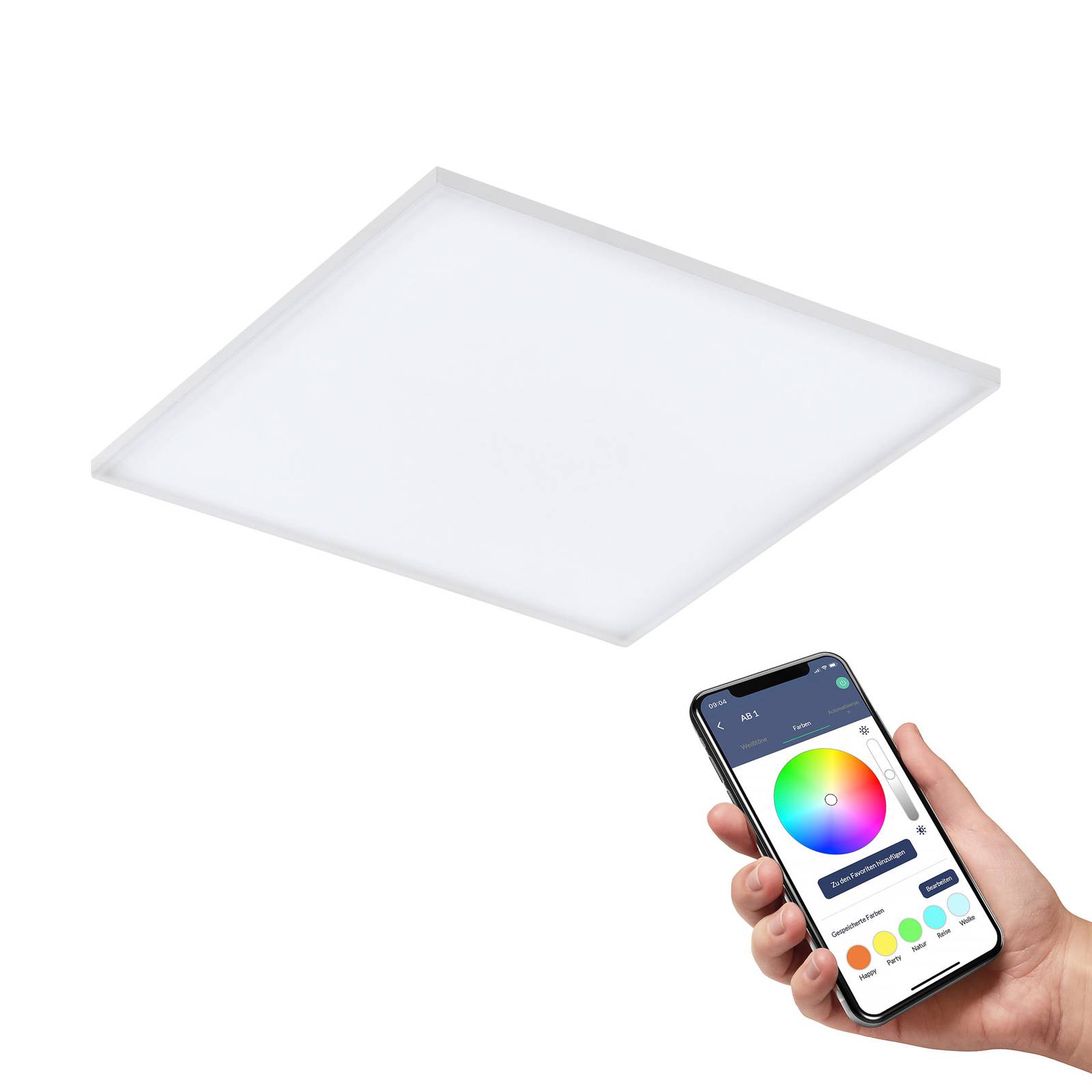 foto del prodotto eglo connect connect turcona z plafoniera a led 60x60cm