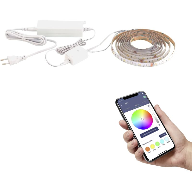 foto del prodotto eglo connect.z smart home striscia led stripe z 5 m, zigbee, app e controllo vocale, colore della luce regolabile, dimmerabile, autoadesiva, pu 