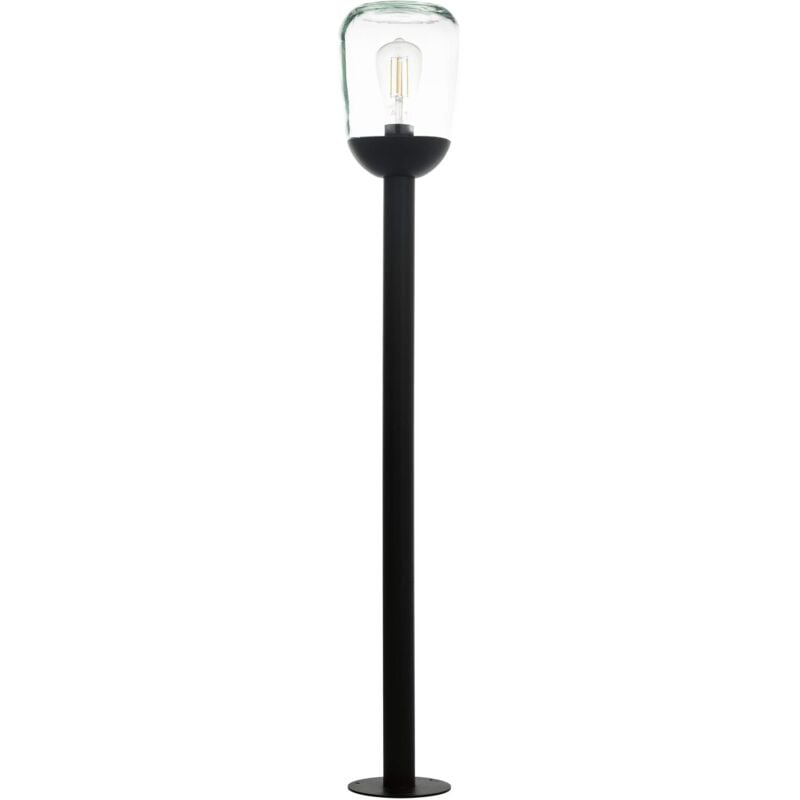 foto del prodotto eglo donatori lampada a stelo da esterno vintage, retr , in alluminio nero e vetro trasparente, lampada da esterno con attacco e27. ip44