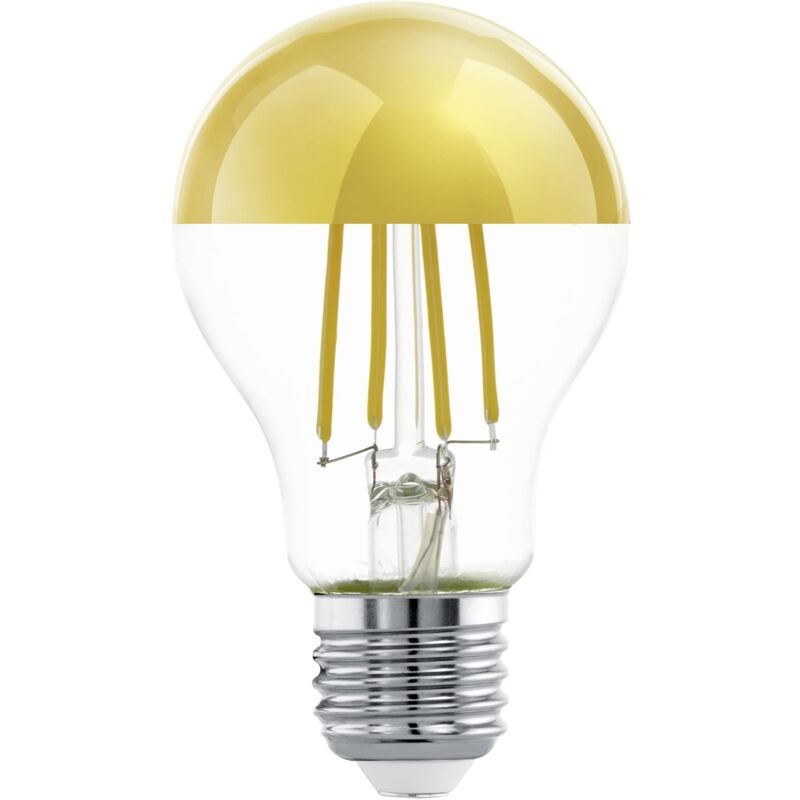 foto del prodotto eglo e27 led, lampadina a specchio color oro, antiabbagliante, 7,5 watt equivalente a 60 watt , 806 lumen, luce bianco caldo, 2700k, lampadina a