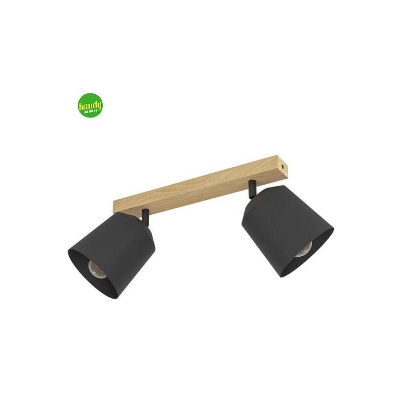 foto del prodotto eglo faro cotorro 2xe27 legno nero