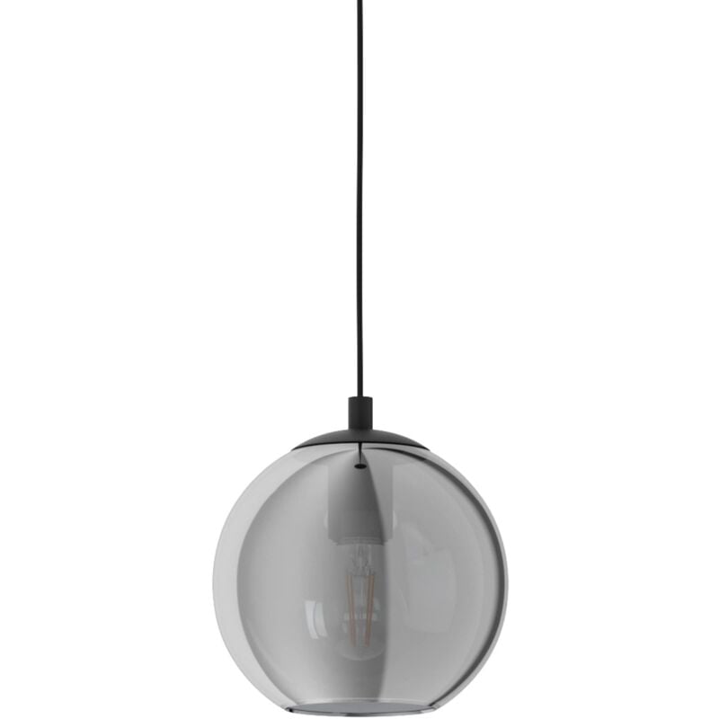 immagine 0 del prodotto eglo lampada a sospensione ariscani, luce a sospensione da sala da pranzo, metallo in nero e vetro fumo in nero trasparente, illuminazione da