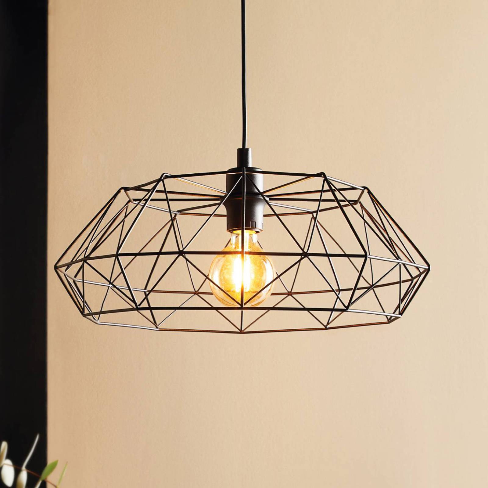 foto del prodotto eglo lampada a sospensione carlton 2, nero 45,5 cm