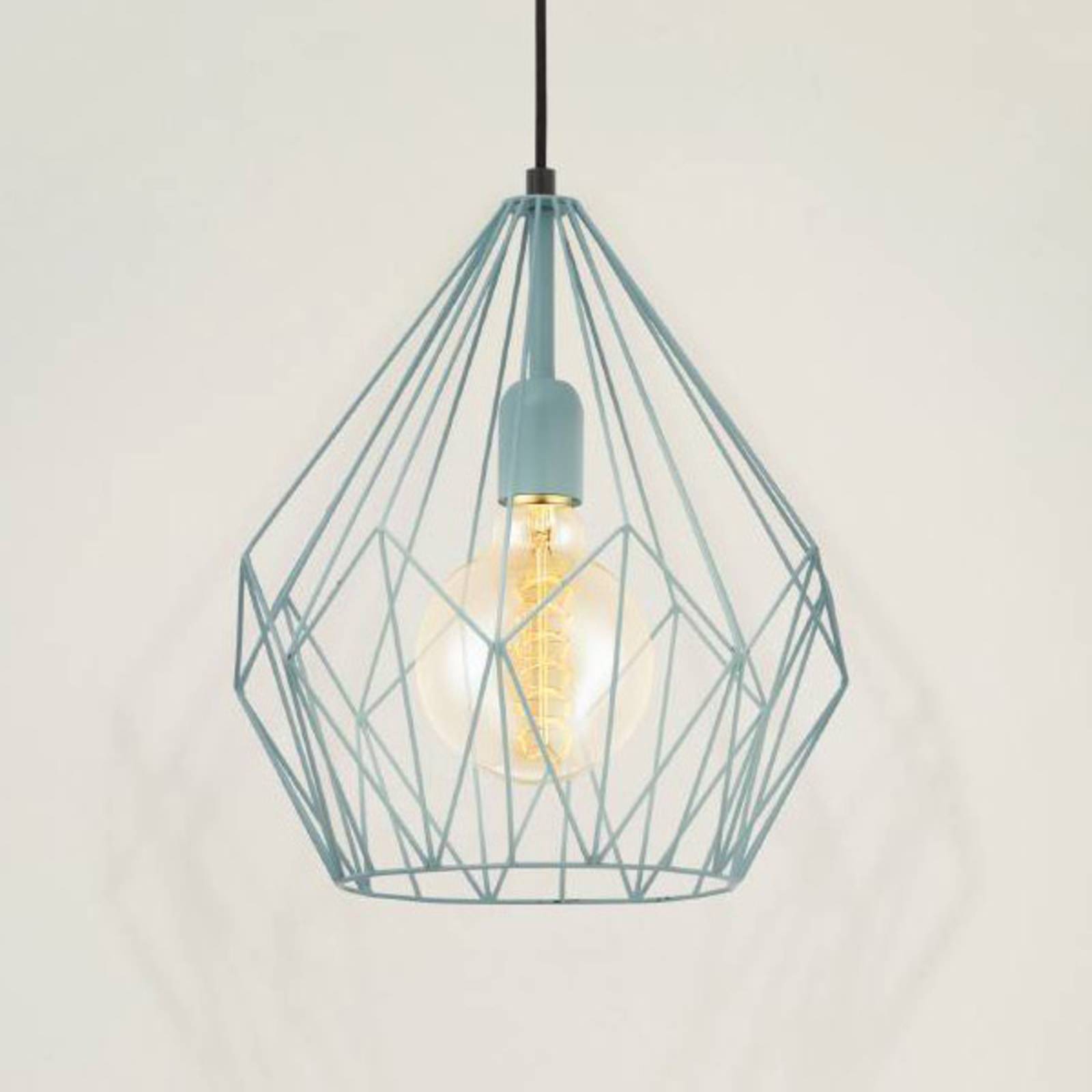 foto del prodotto eglo lampada a sospensione carlton vintage, verde 31cm