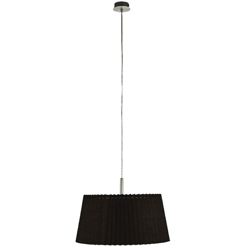 foto del prodotto eglo lampada a sospensione con paralume in tessuto lampada da soggiorno lampada a sospensione nera, plastica alluminio, 1x attacco e27, pxa 40x110