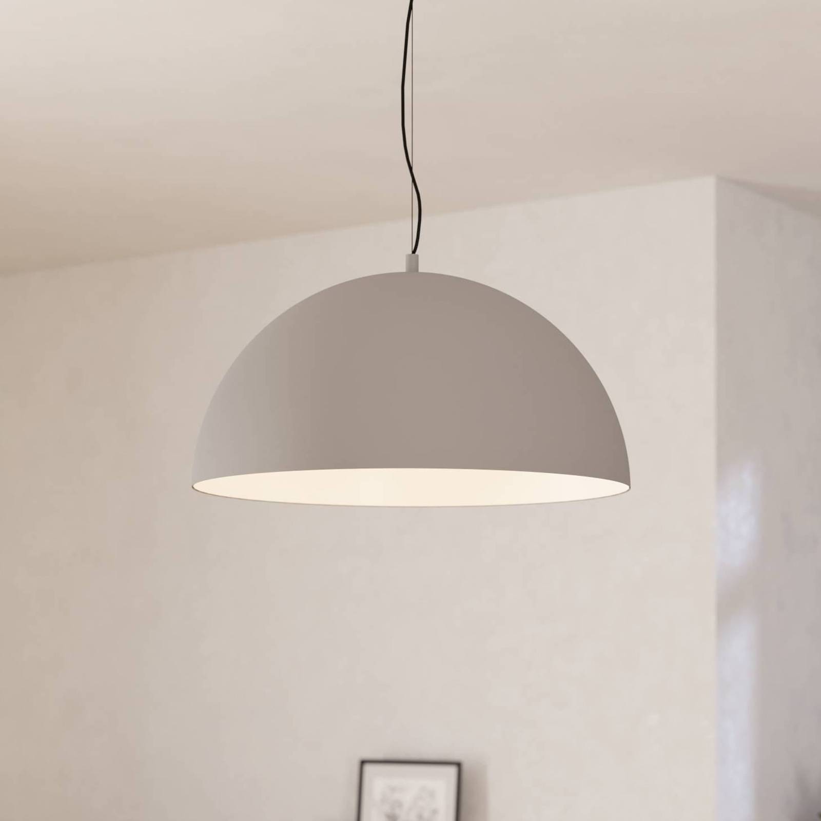 foto del prodotto eglo lampada a sospensione gaetano 1, 53 cm, grigio/bianco, acciaio