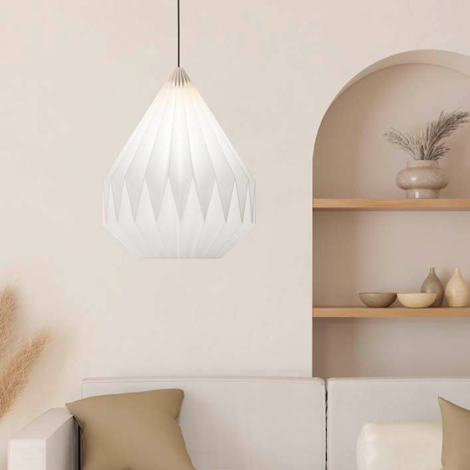 foto del prodotto eglo lampada a sospensione in carta minting, 45 cm