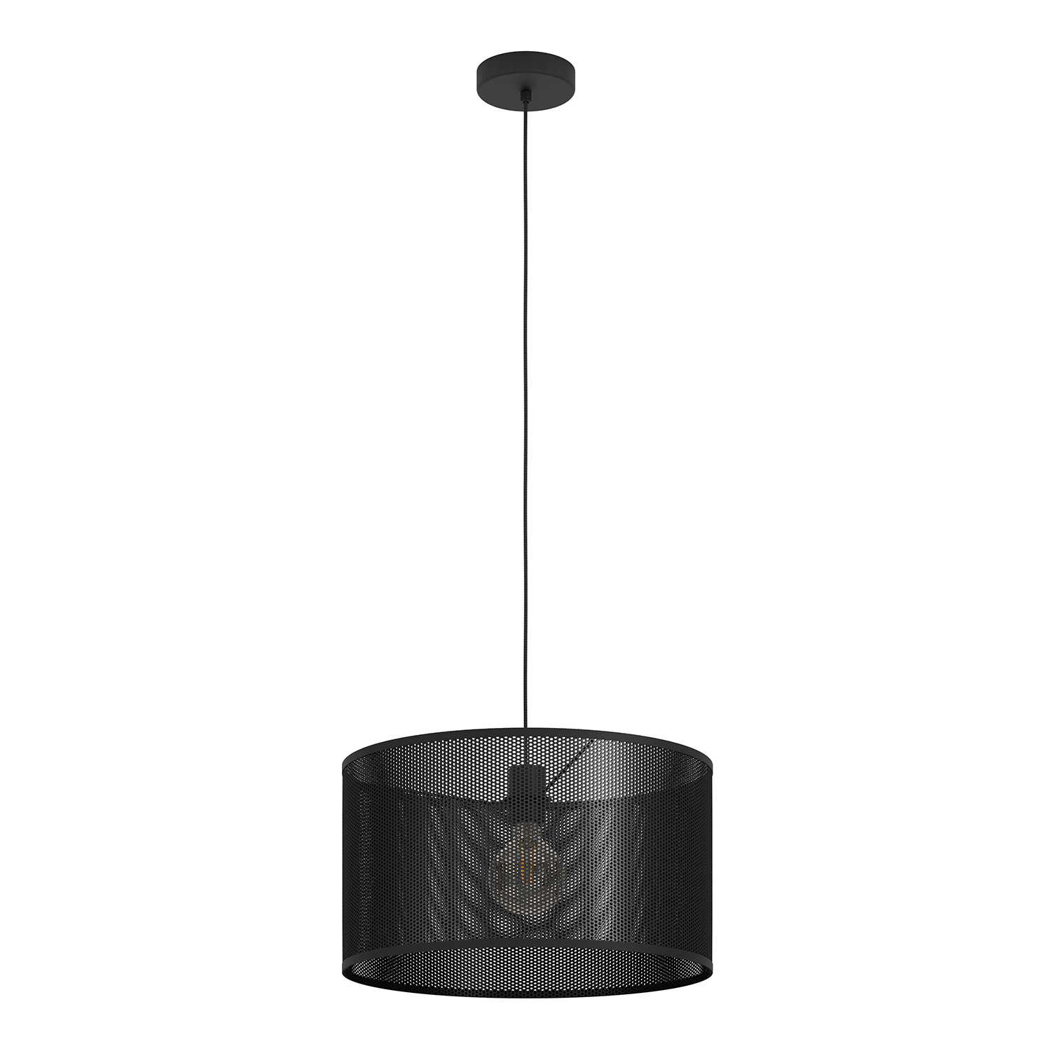 foto del prodotto eglo lampada a sospensione manby, 45 cm, nero, acciaio