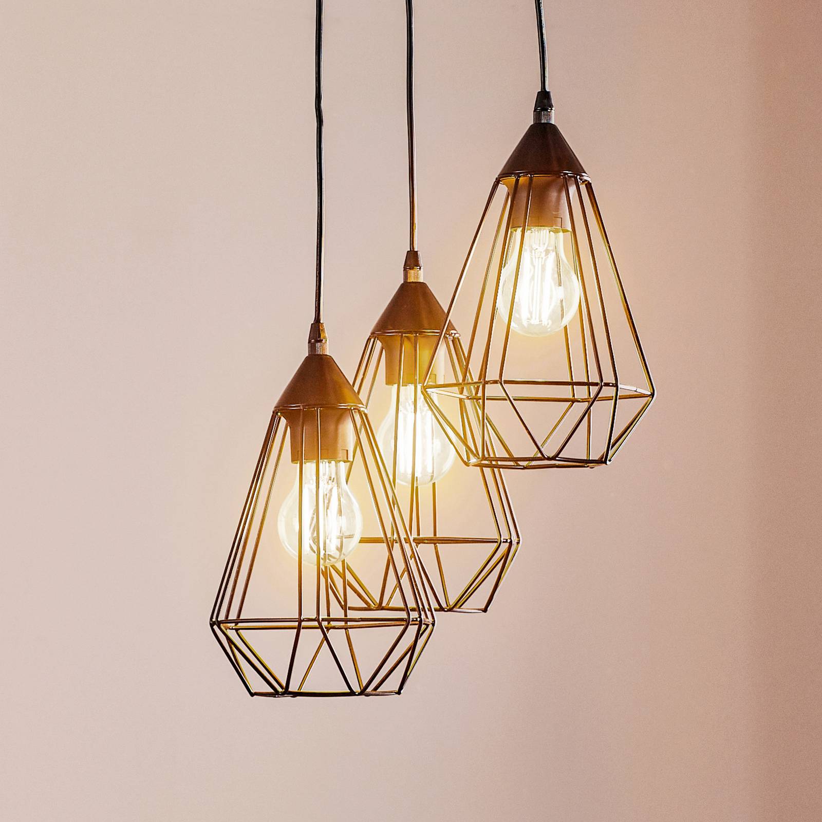 foto del prodotto eglo lampada a sospensione tarbes vintage nero