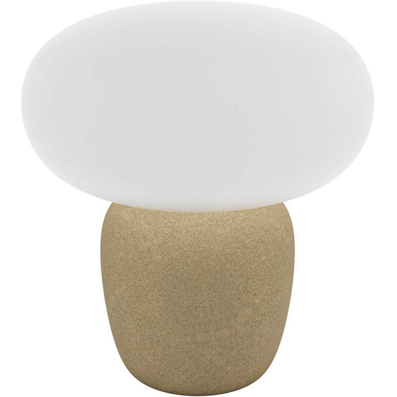 foto del prodotto eglo lampada da tavolo contemporanea cahuama ceramica marrone chiaro luce e27