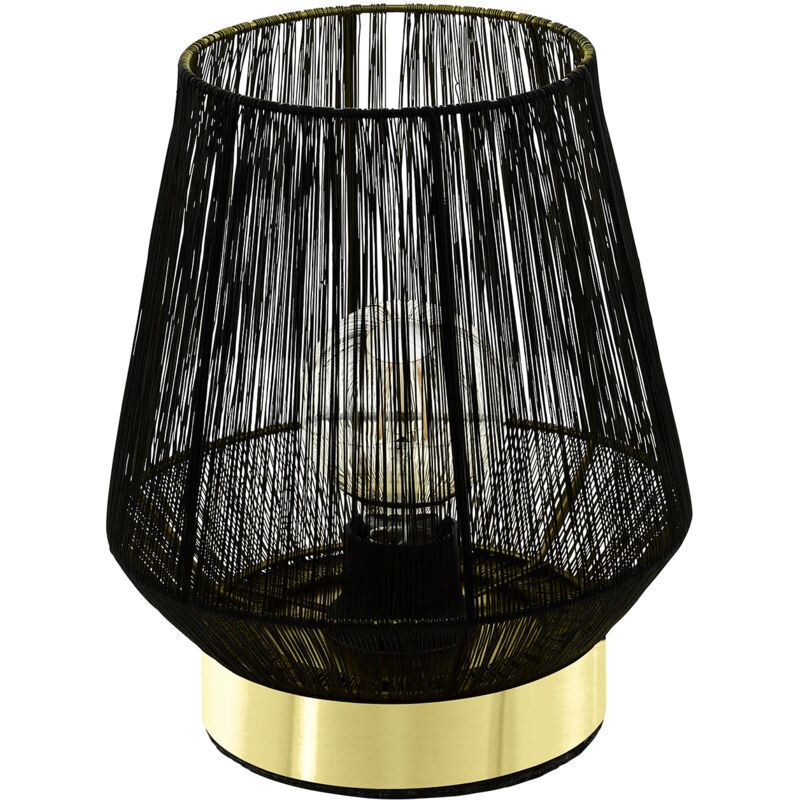 foto del prodotto eglo lampada da tavolo contemporanea escandidos acciaio nero 1 luce e27