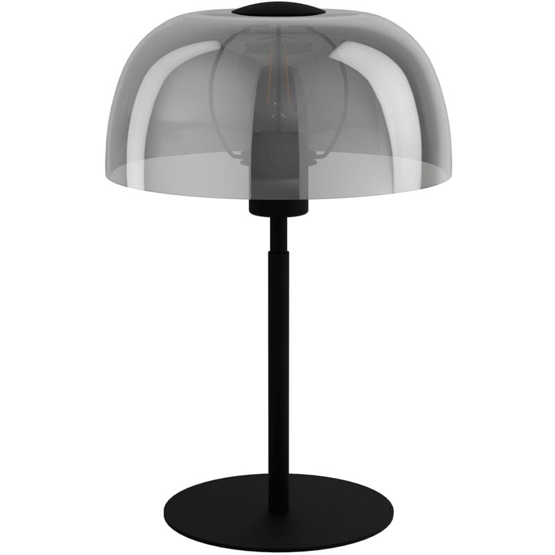 foto del prodotto eglo lampada da tavolo contemporanea solo 2 acciaio nero 1 luce e27
