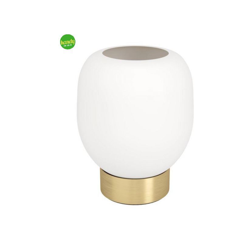 foto del prodotto eglo lampada da tavolo manzanares 1xe27 ottone spazzolato bianco