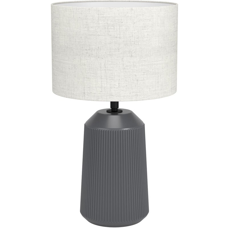 foto del prodotto eglo lampada da tavolo minimal capalbio ceramica grigio 1 luce e27