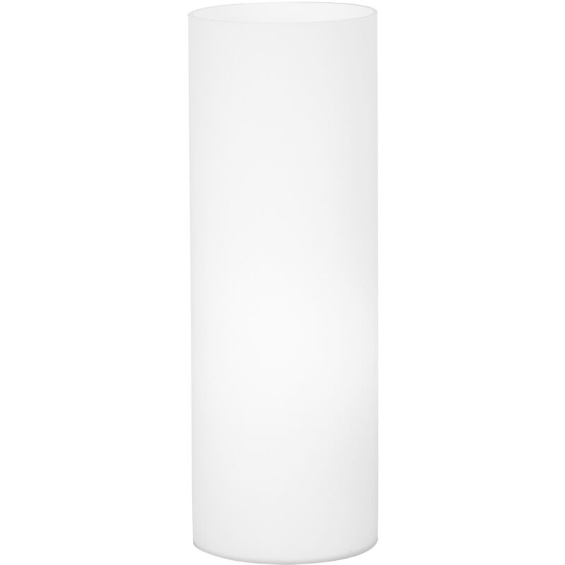 foto del prodotto eglo lampada da tavolo minimal geo vetro bianco 1 luce e27