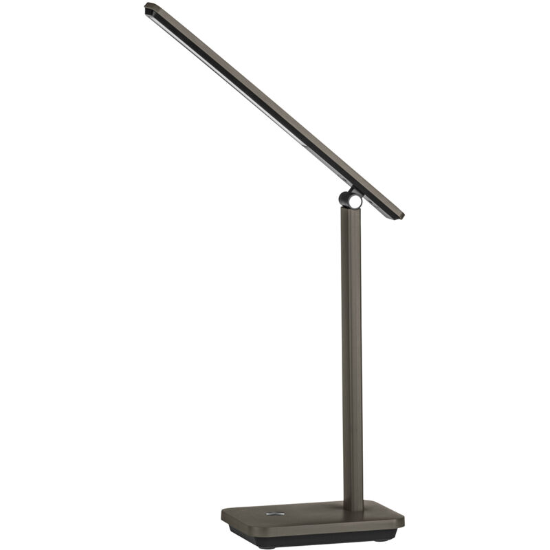 foto del prodotto eglo lampada da tavolo minimal iniesta policarbonato nero luce led integrato 3,6w