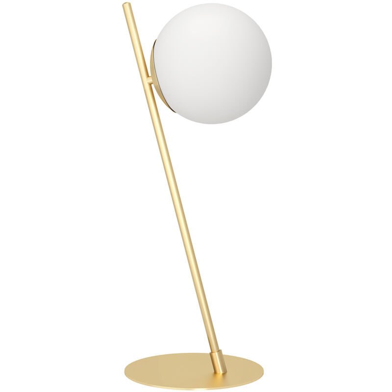 foto del prodotto eglo lampada da tavolo minimal rondo 4 acciaio ottone spazzolato 1 luce e27