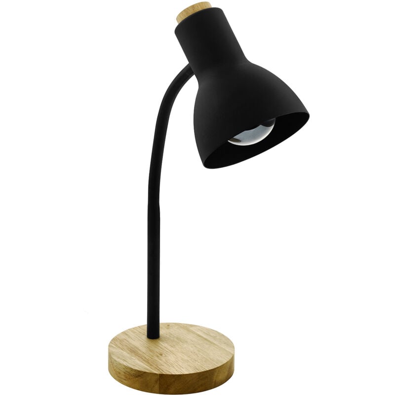 foto del prodotto eglo lampada da tavolo minimal veradal legno nero 1 luce e27