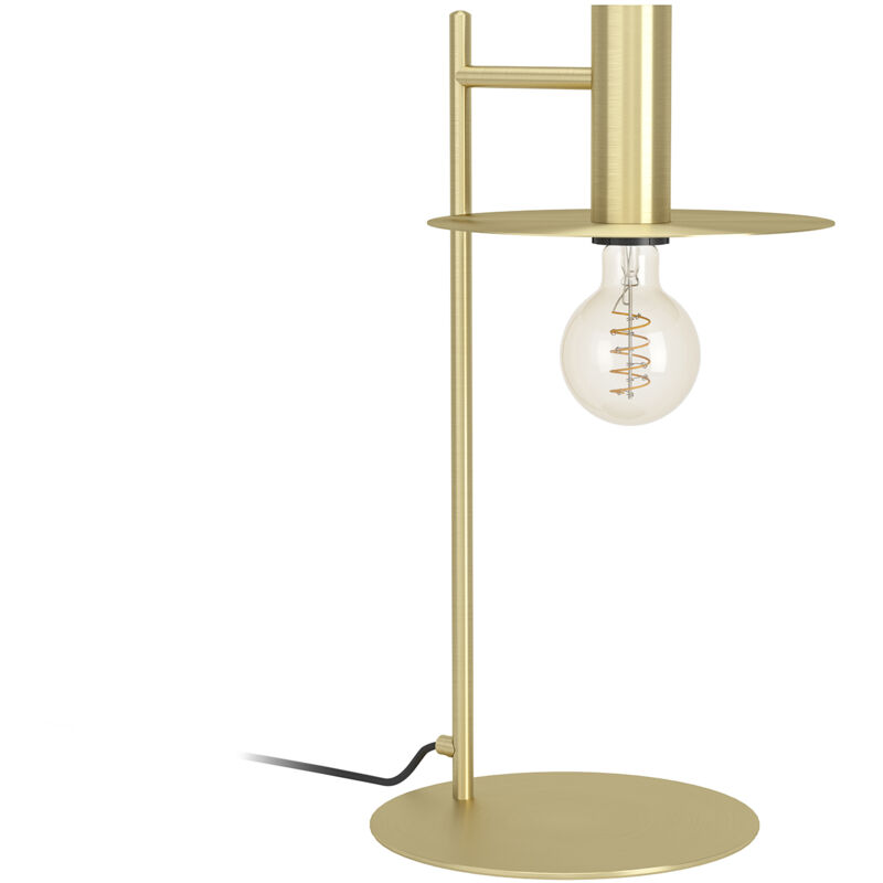 foto del prodotto eglo lampada da tavolo moderna escandell acciaio ottone spazzolato 1 luce e27