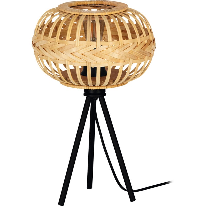 foto del prodotto eglo lampada da tavolo vintage amsfield 1 acciaio nero 1 luce e27